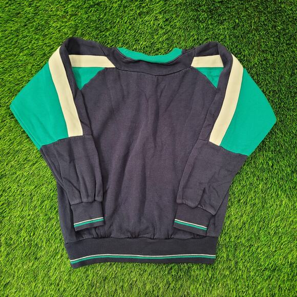 Vintage 90s MOD Blank Sweatshirt Womens Medium 20x20 Boxy Baggy - Picture 2 of 13